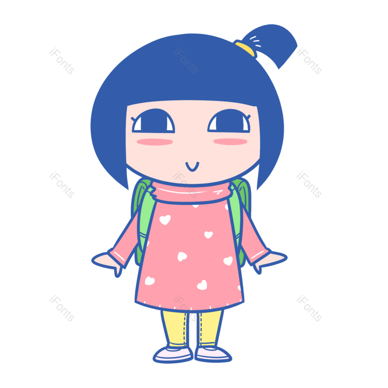 卡通图片,儿童元素,人物PNG,女孩免抠素材